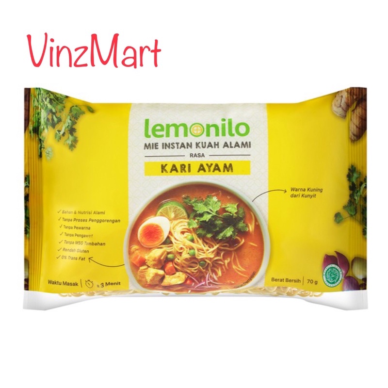 

Lemonilo Mie Kuah Instan Alami Rasa Kari Ayam