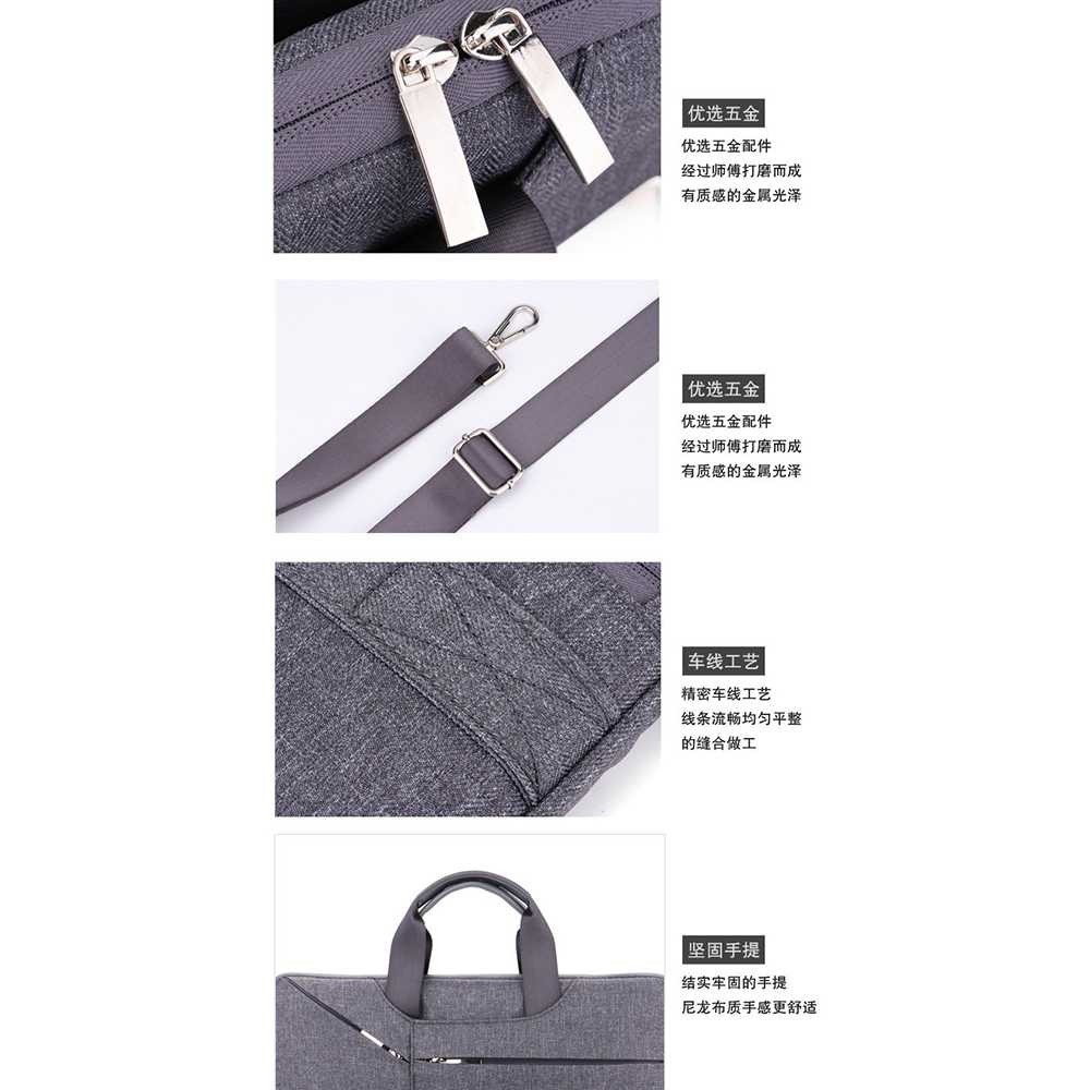 Tas Laptop Selempang Slim Messenger Bag 13 inch - grey