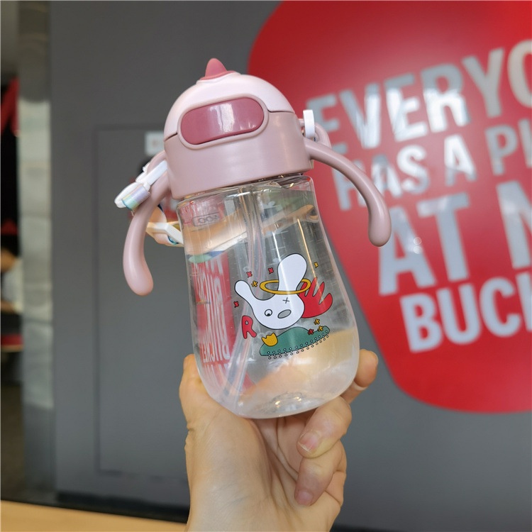 Botol Minum Anak Karakter Lucu 400ML + Sedotan Seliya 2669