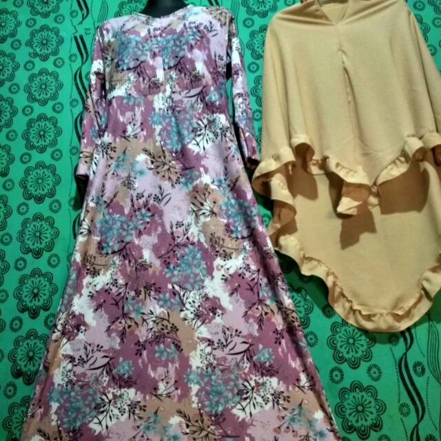 Syar'i Motif bunga ungu