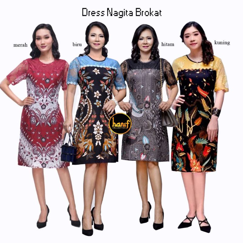 Dress Brokat Batik Nagita