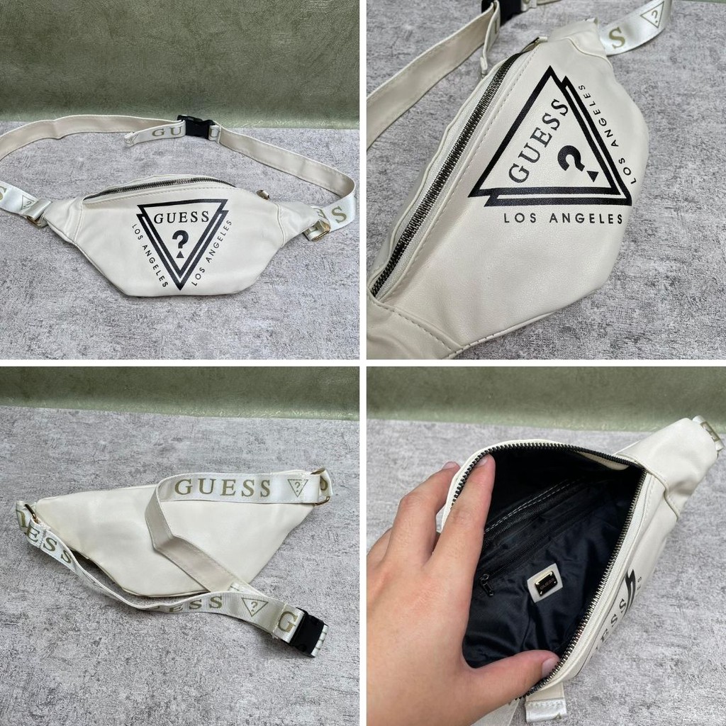 Waistbag Guess Leather / Tas Selempang Kulit Pria Wanita Tas Pinggang