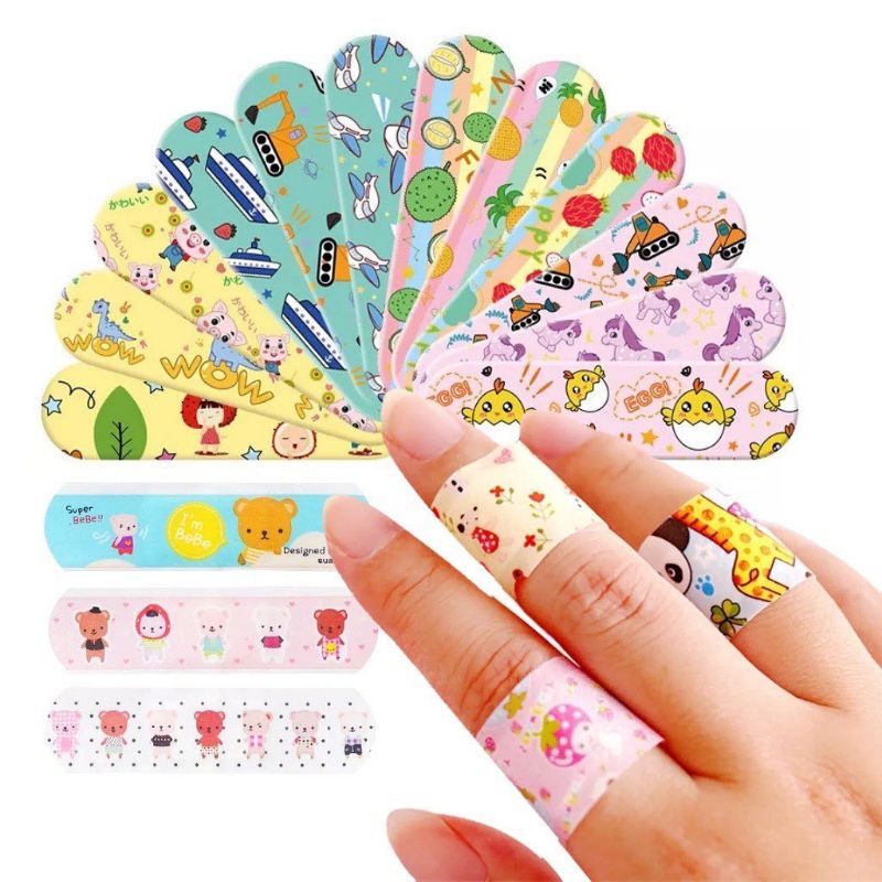 [5pcs] Hansaplast Waterproof Plester Luka Karakter Anti Air Stiker P3K Motif Karakter Random Anak-Anak Remaja Dan Dewasa