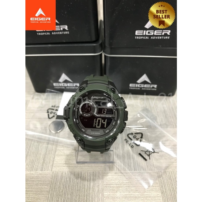 Eiger1989  |CRESTON WATCH| JAM TANGAN DIGITAL |5090 |OLIVE