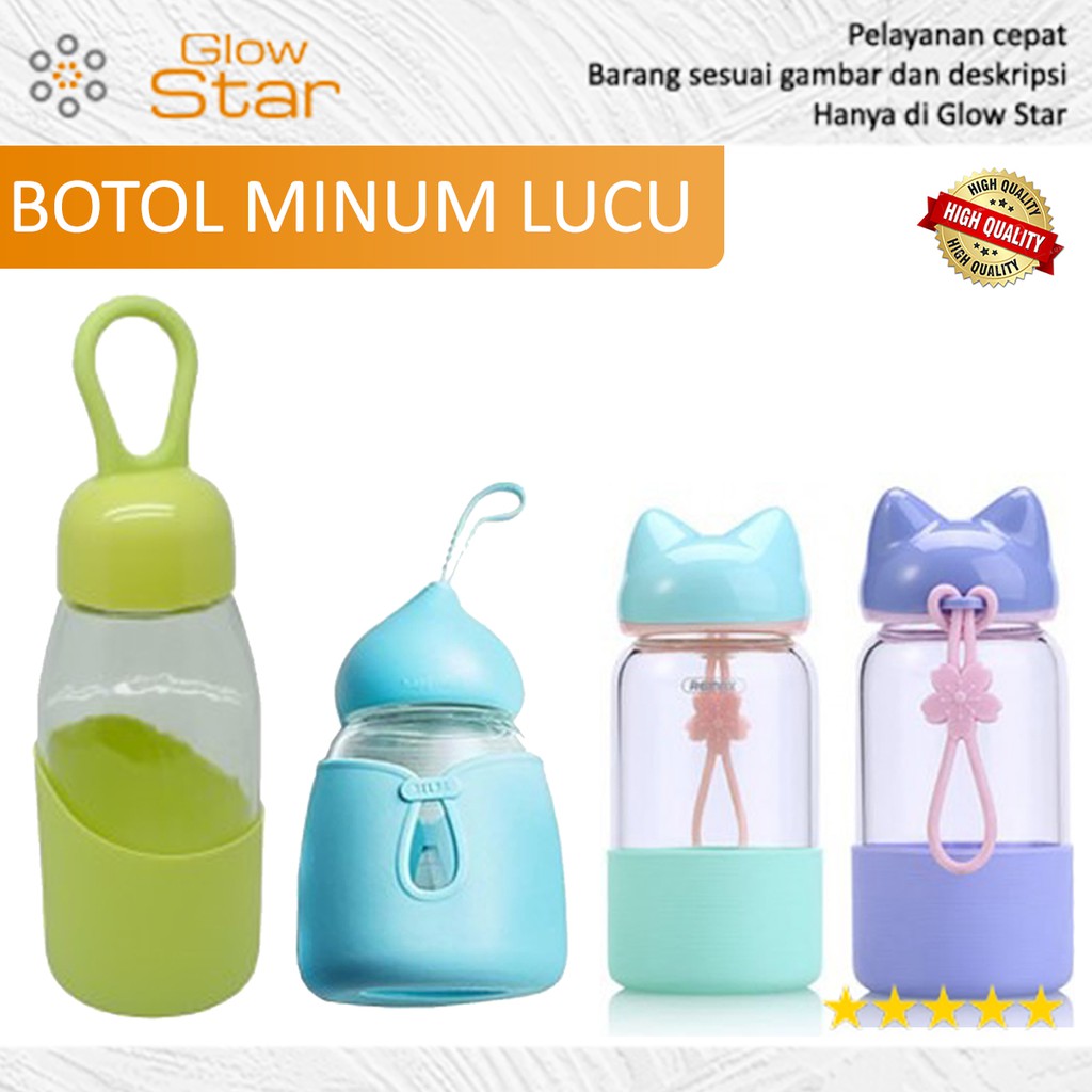 Botol Minum Kaca Lucu