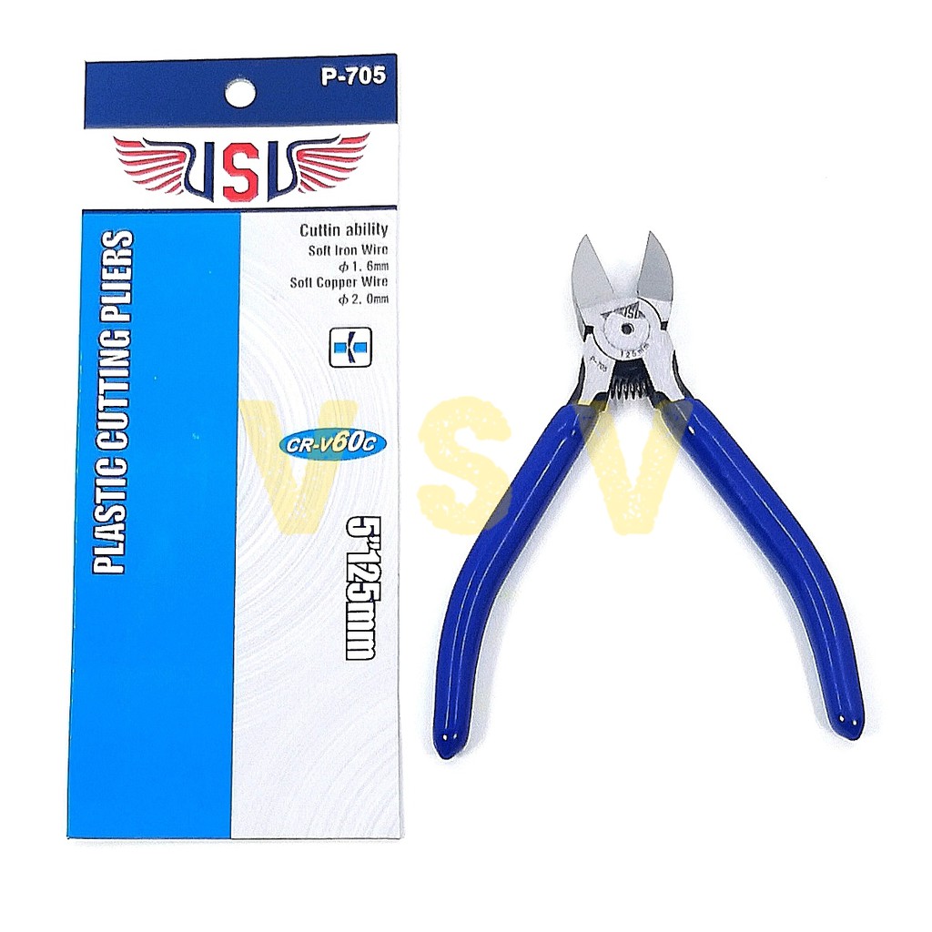 VSV PLASTIC cutting plier 5&quot; / tang potong 5&quot; / side cutting plier