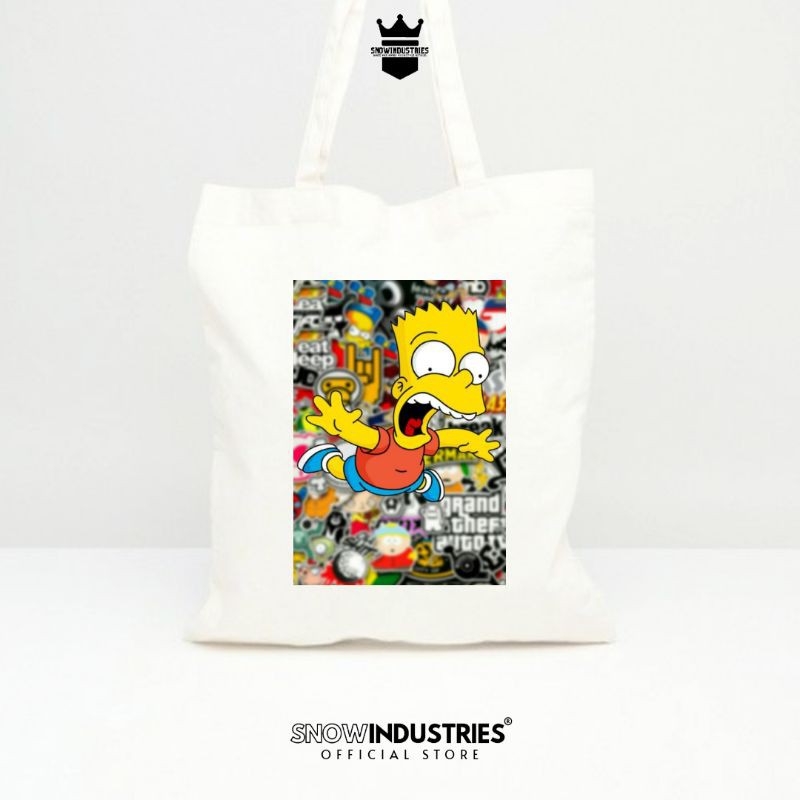 Tote Bag Wanita Pria Kanvas Baby Premium The Simpson