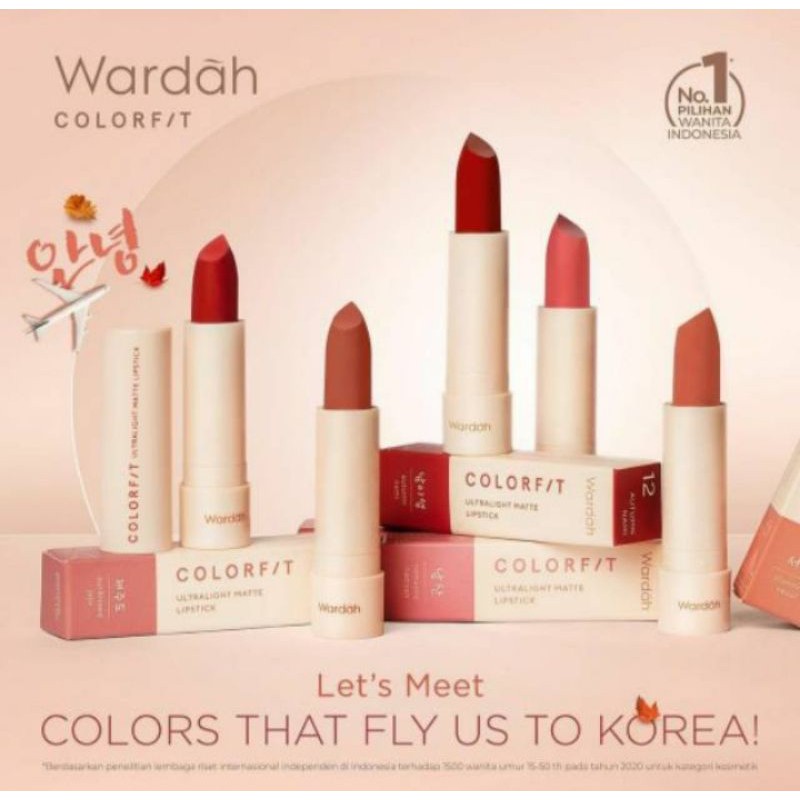 Wardah Colorfit Ultralight Matte Lipstick (New Edition 09-13)