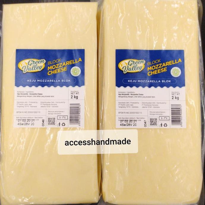 

MOZZARELLA CHEESE BLOCK GREEN VALLEY MOZZARELA MOZARELLA KEJU IMPORT