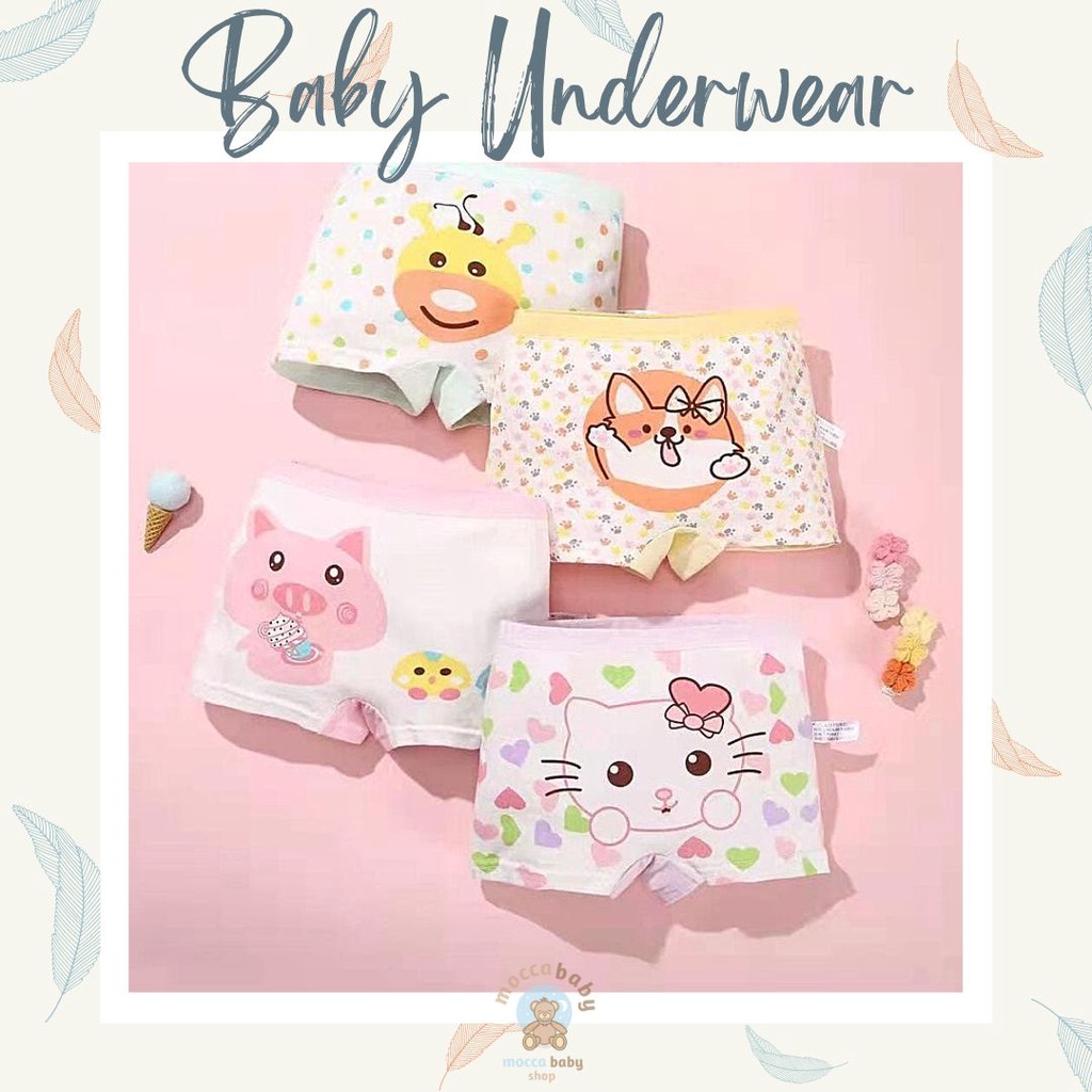 MBSS - XIAO TING CD GIRRAFE PUPPY celana dalam anak perempuan bahan katun halus 2-12 Tahun