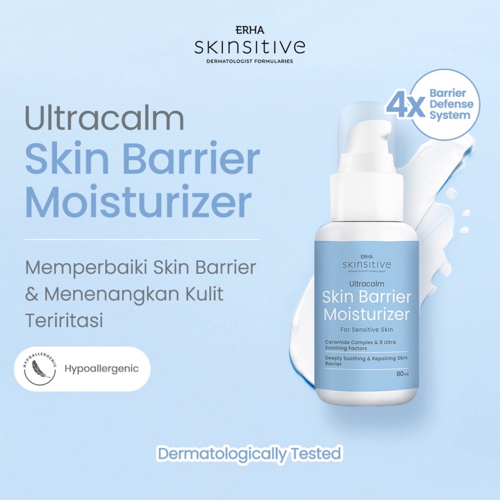 ERHA Skinsitive Ultracalm Face Wash | Face Toner | Body Lotion | Skin Barrier Face Moisturizer | Soothing Facial Mask