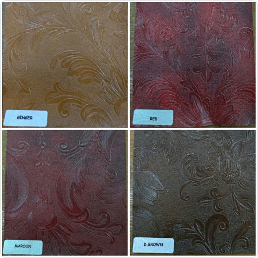 Kulit Oskar Sofa/Kursi/Jok Sintetis Murah Motif Bunga Timbul - Soffi ~ yst568