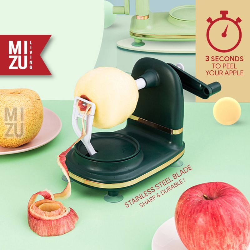 MIZU 3BYO-RINGO Alat Pengupas Apel 3 Detik 3 Seconds Apple Pear Peeler