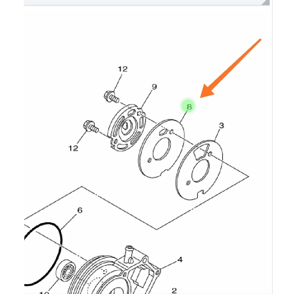 PLATE PLAT TIPIS WATERPUMP WATER PUMP JUPITER MX 135 NEW NJMX ORIGINAL 50C-E1951-00