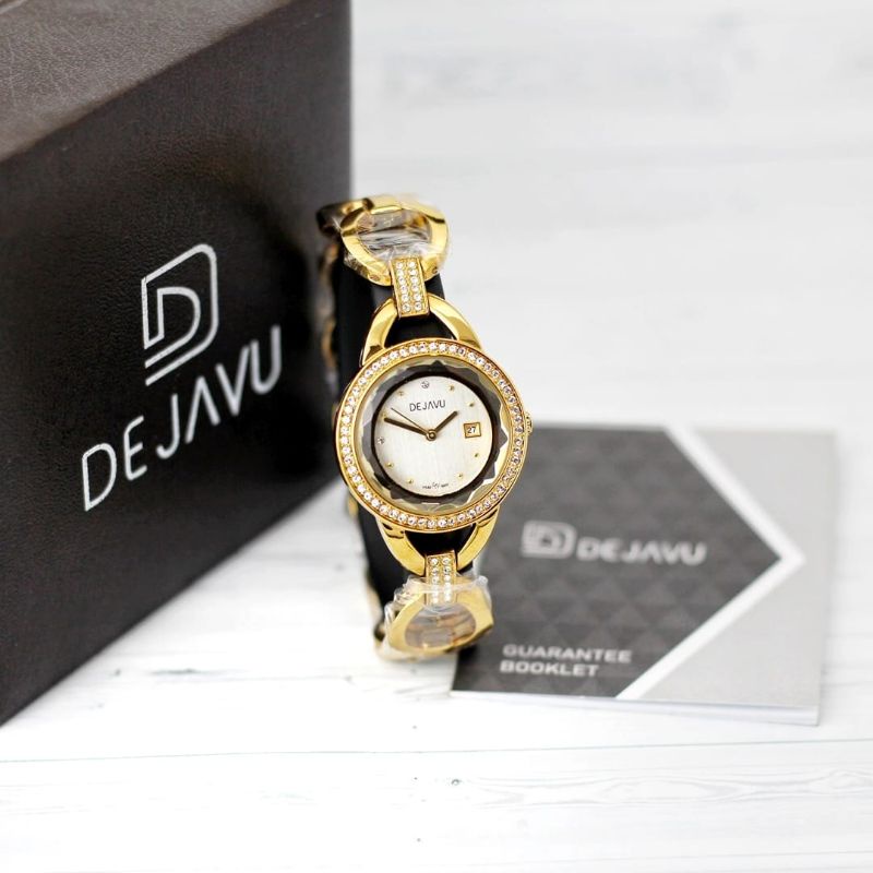 Jam Tangan Wanita Dejavu 5001 Original Analog Stainless Steel