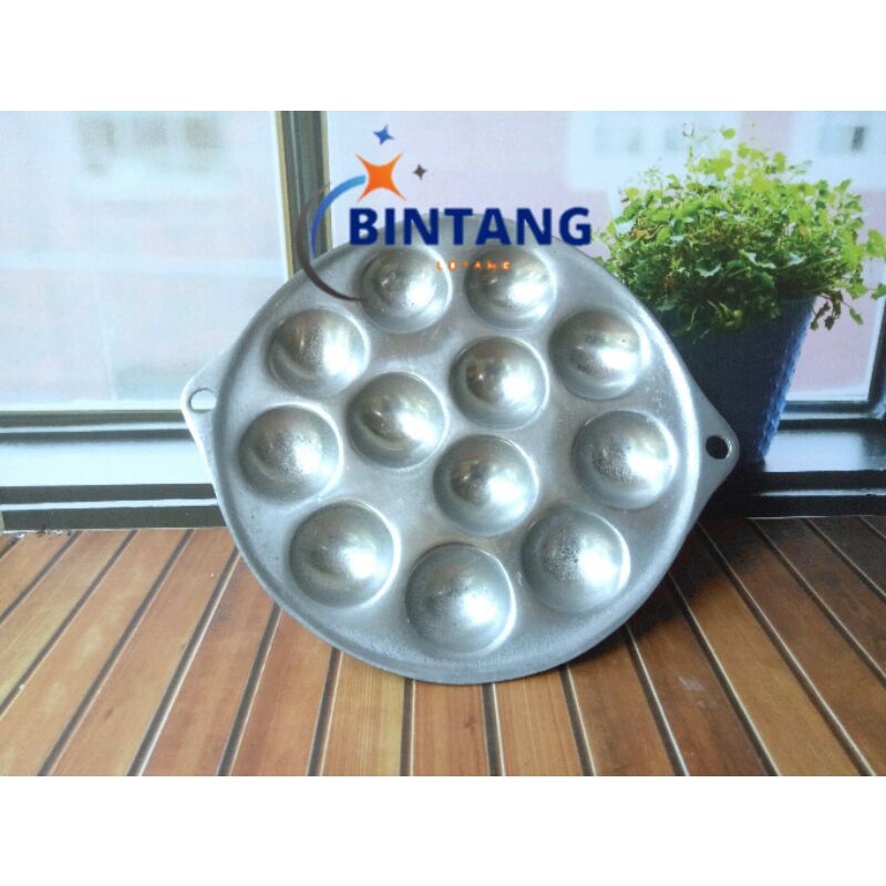CETAKAN KUE CUBIT CETAKAN TELUR LUBANG 12 ANTI Lengket