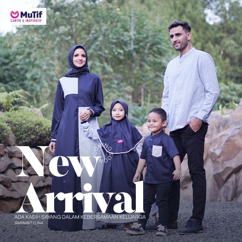 (COD) MUTIF LUNA - LUCIANO - LAURA - LENDRA Navy ll Terbaru sarimbit keluarga 2021 bahan katun linen