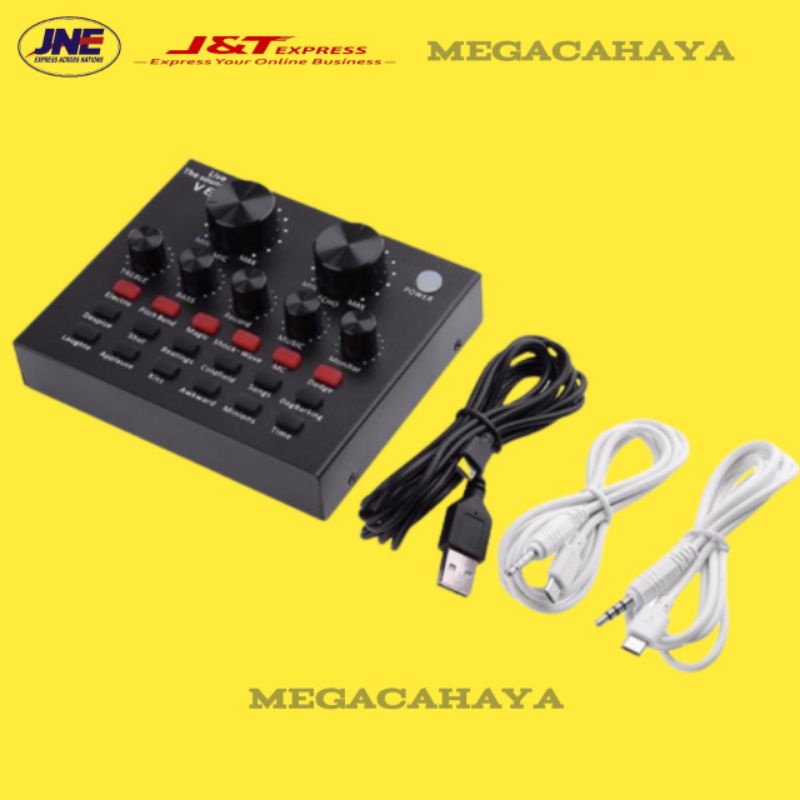 AUDIO SOUNDCARD Taffware Live MIXER V8 HiFi ASMR Audio USB External Soundcard Mic ALAT MUSIK
