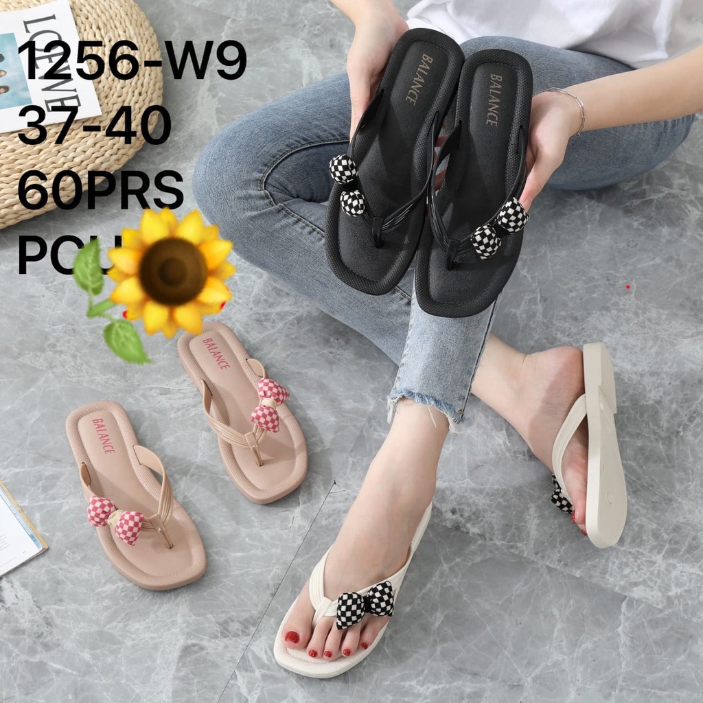 Sandal Karet Jelly Wedges Wanita import Model Terbaru Original Kekinian by AGUNG STYLE Balance 1256-W9