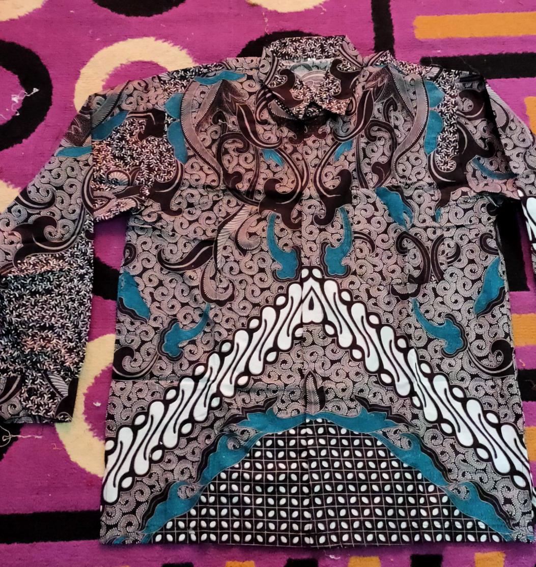 Kemeja Batik Pria Semi Sutra Sanwoz Puring Istimewa