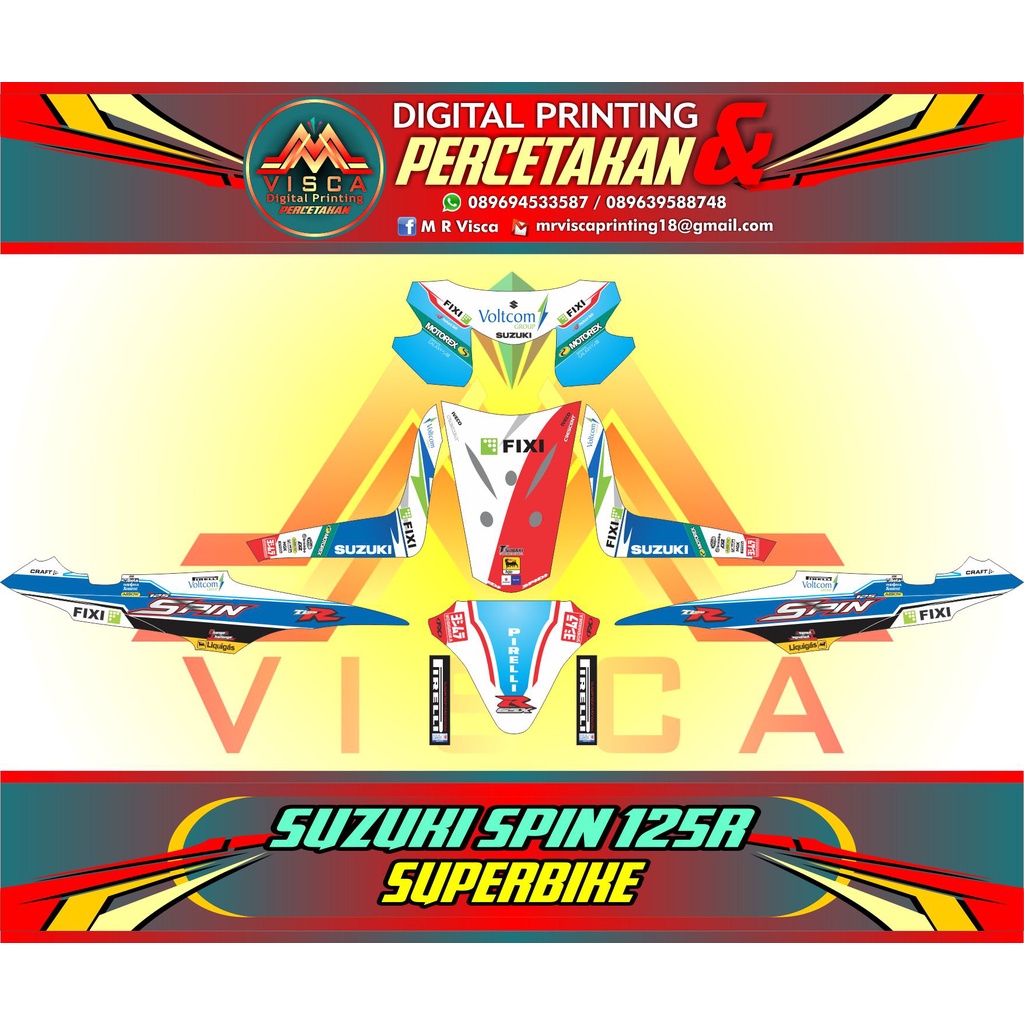 Sticker DECAL SPIN125R Fullbody - Decal Suzuki Spin125R Fullbody