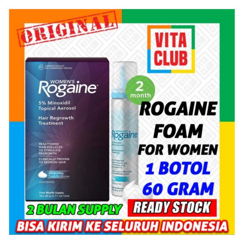 Rogaine Foam Women - wanita (Minoxidil 5%) - 60 gr