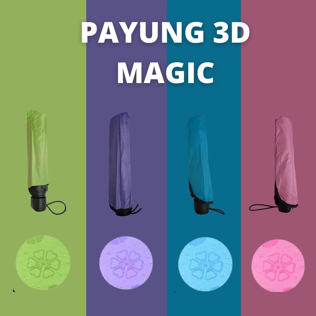 PAYUNG LIPAT MAGIC 3D DAPAT BERUBAH SAAT HUJAN HOKKY