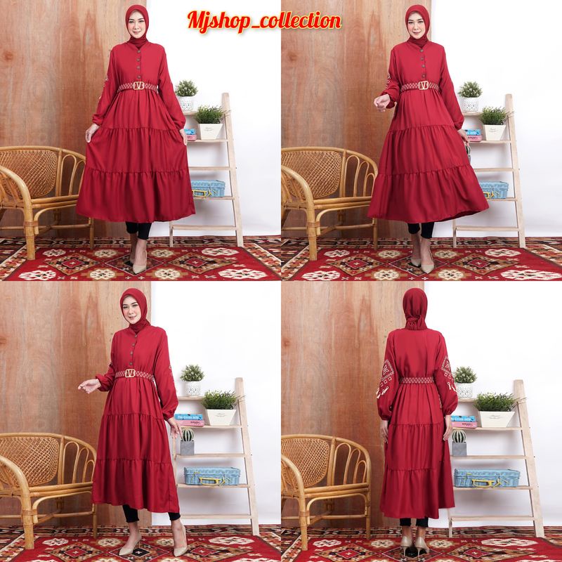 Midi Dress Muslim / Tunik Wanita Terbaru