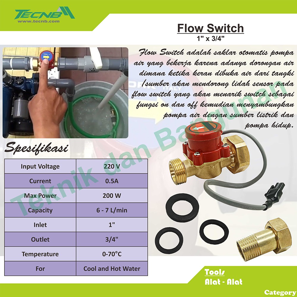Flow Switch 1" - 3/4"