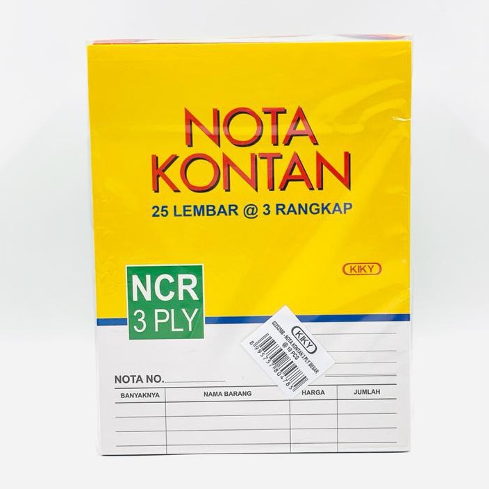 

NOTA KONTAN KIKY BESAR 3 PLY / B3 / 3 Rangkap