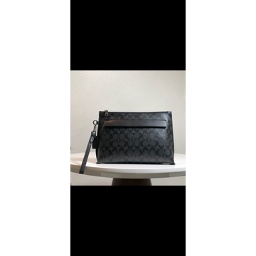 coach clutch black brown men