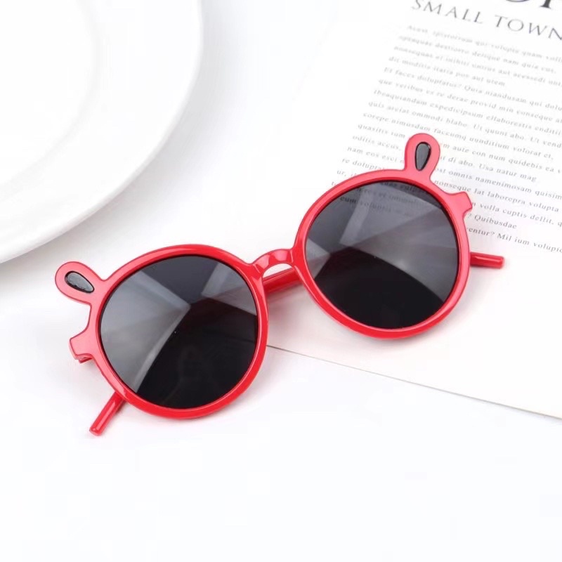 Kacamata anak/Kacamata Vintage 1-7 tahun kacamata anak model korea keninian-RABBIT RED