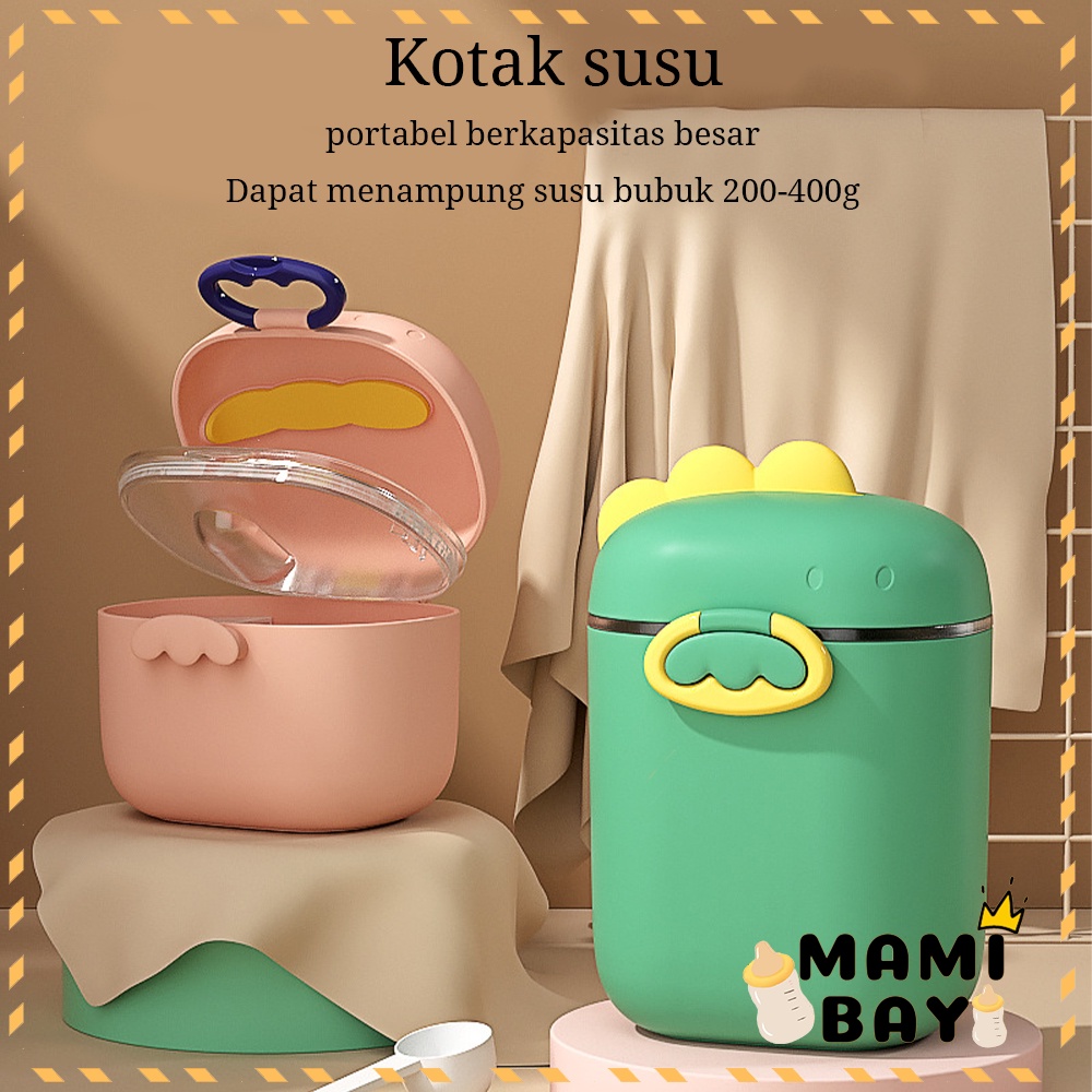 Mamibayi Multifungsi tempat susu bubuk untuk susu dan camilan kotak makanan