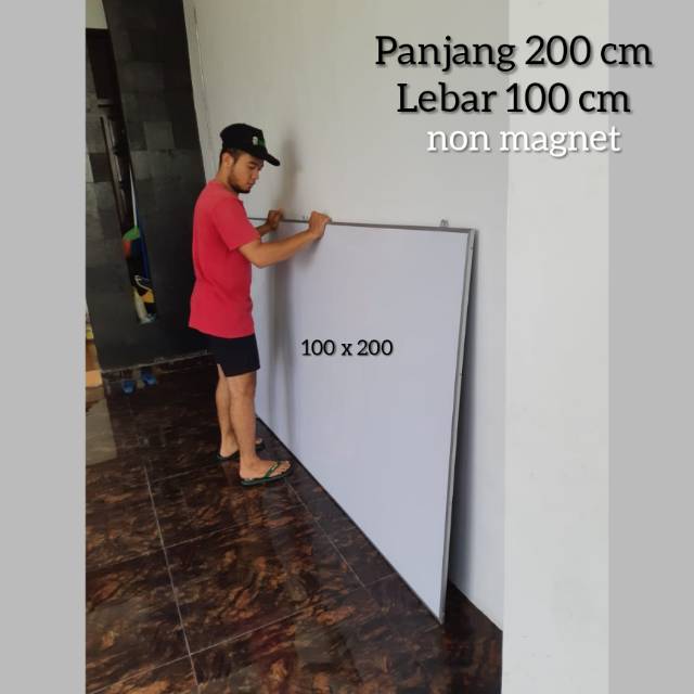 

Whiteboard papan tulis 100 x 200 cm