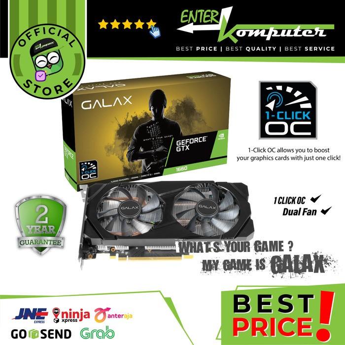 Vga / Galax Geforce Gtx 1660 6Gb Ddr5 (1-Click Oc) - Dual Fan - Garansi 2 Th