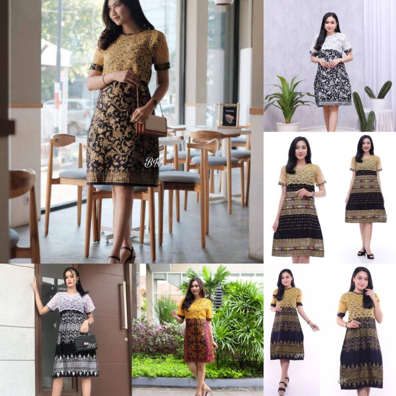 Maura Couple Dress Brokat Murah Atasan Dress Murah Seragam Natal baju pesta