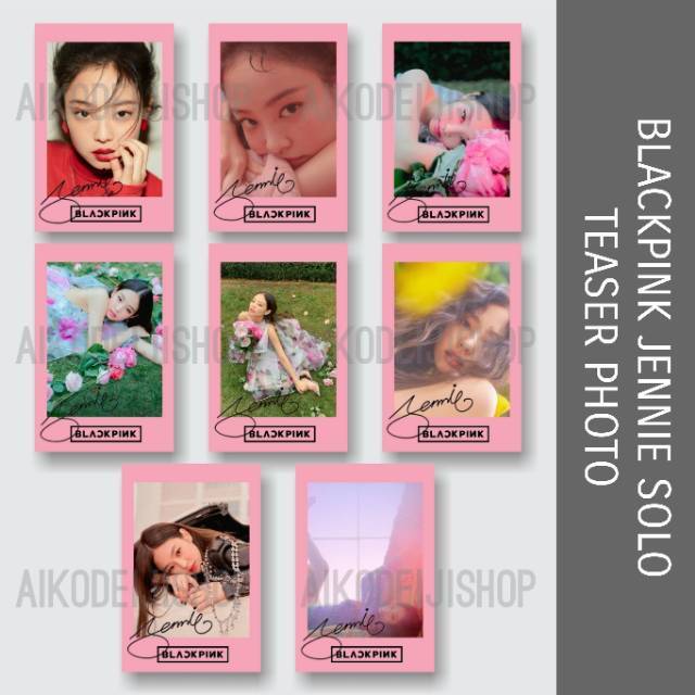 POLAROID PACK – BLACKPINK JENNIE SOLO TEASER PHOTO + SIGNATURE