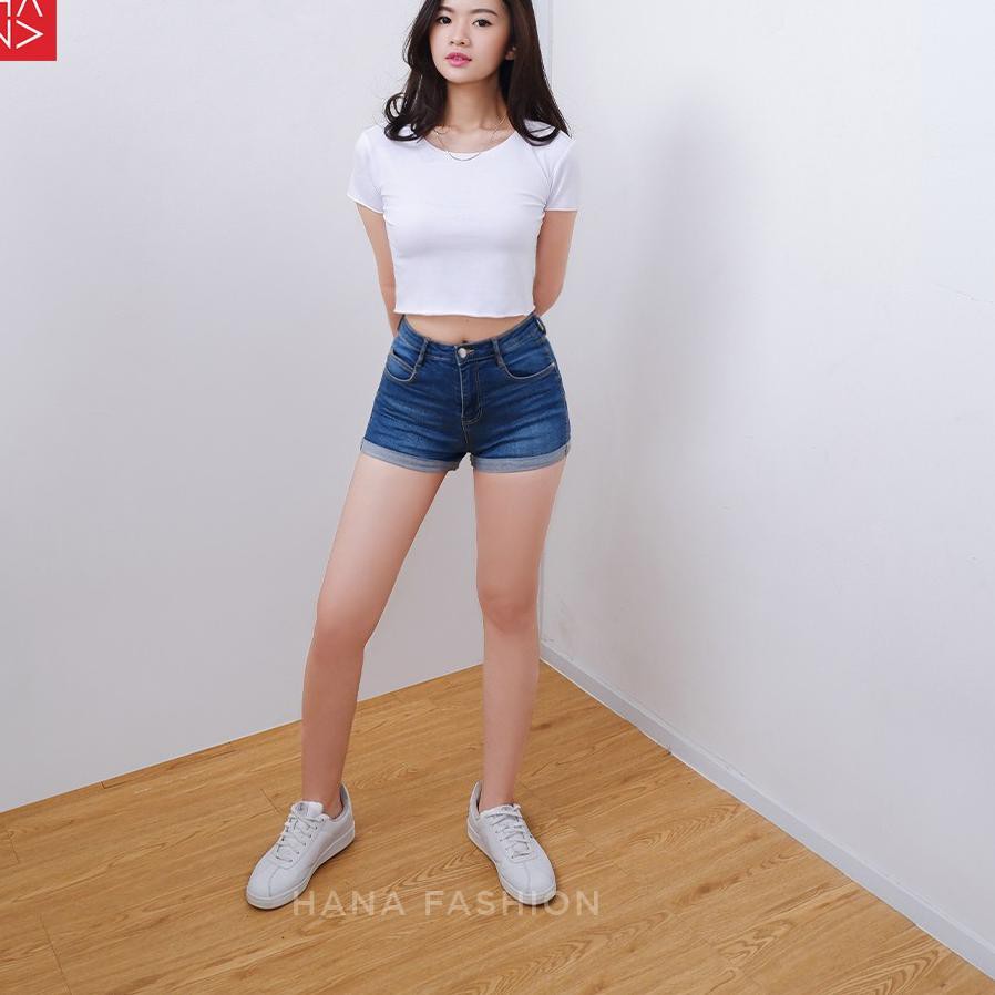 Produk Terlaris [S-XXL] HanaFashion - Hanafe Crop Top Kaos Wanita Crop Tee - CT014 mao....