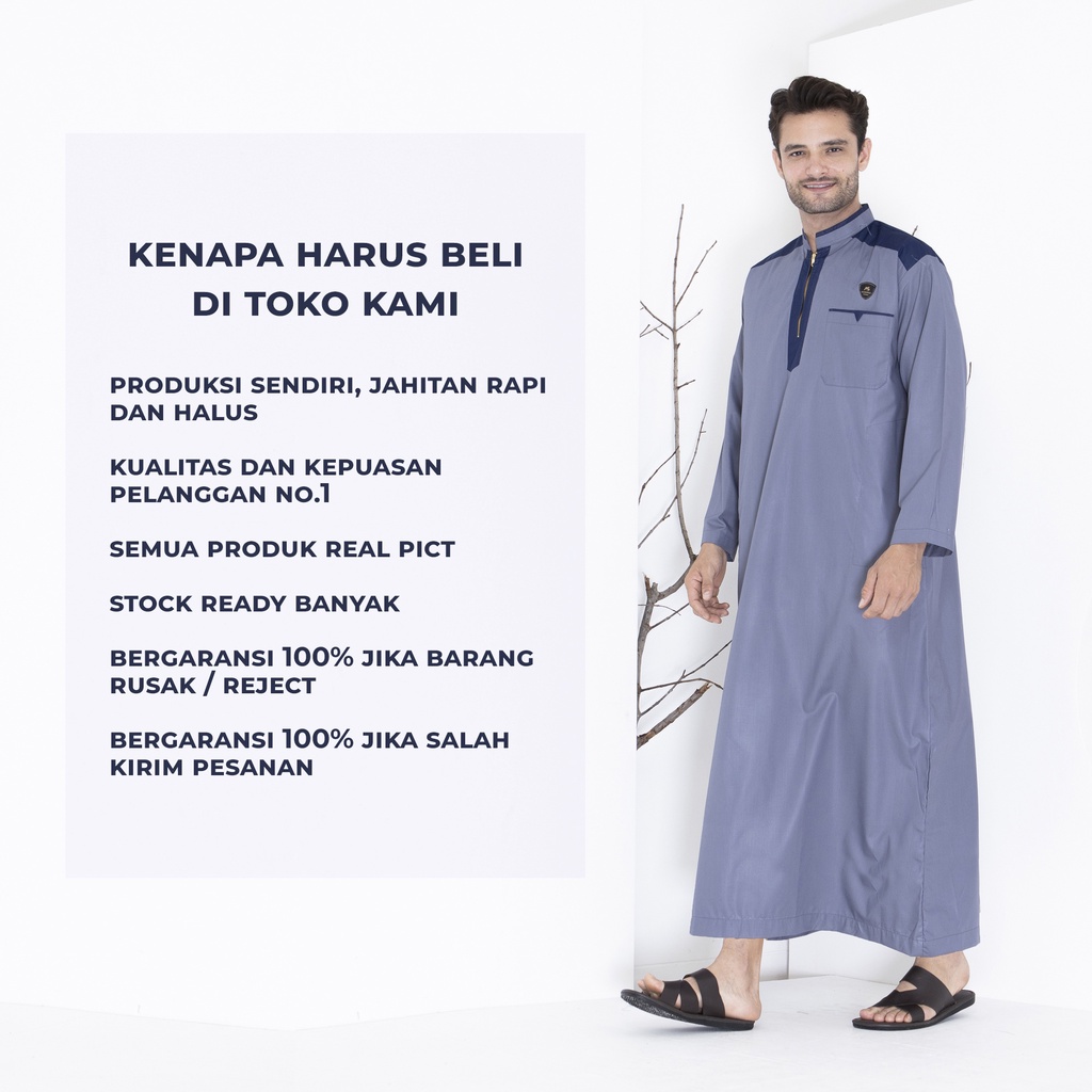 Jubah Pria Dewasa Premium Lengan Panjang Al-Jauhari Series Original Assuffah