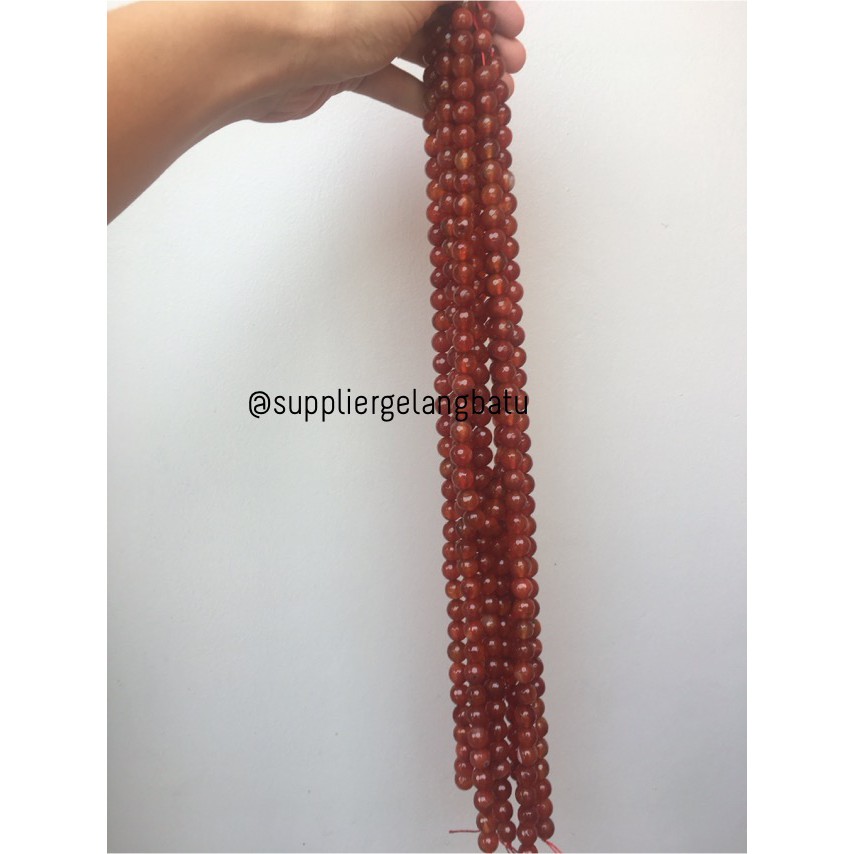 batu beads CUTTING 10mm orange carnelian faceted agate oren aksesoris pria wanita fashionita craft