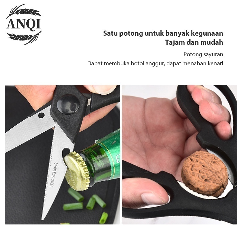 ANQI 1888 Korean Set Pisau Dapur Lengkap Grinder Peeler Chef Knife Cleaver Knife 5 Pcs in1 VS-1843