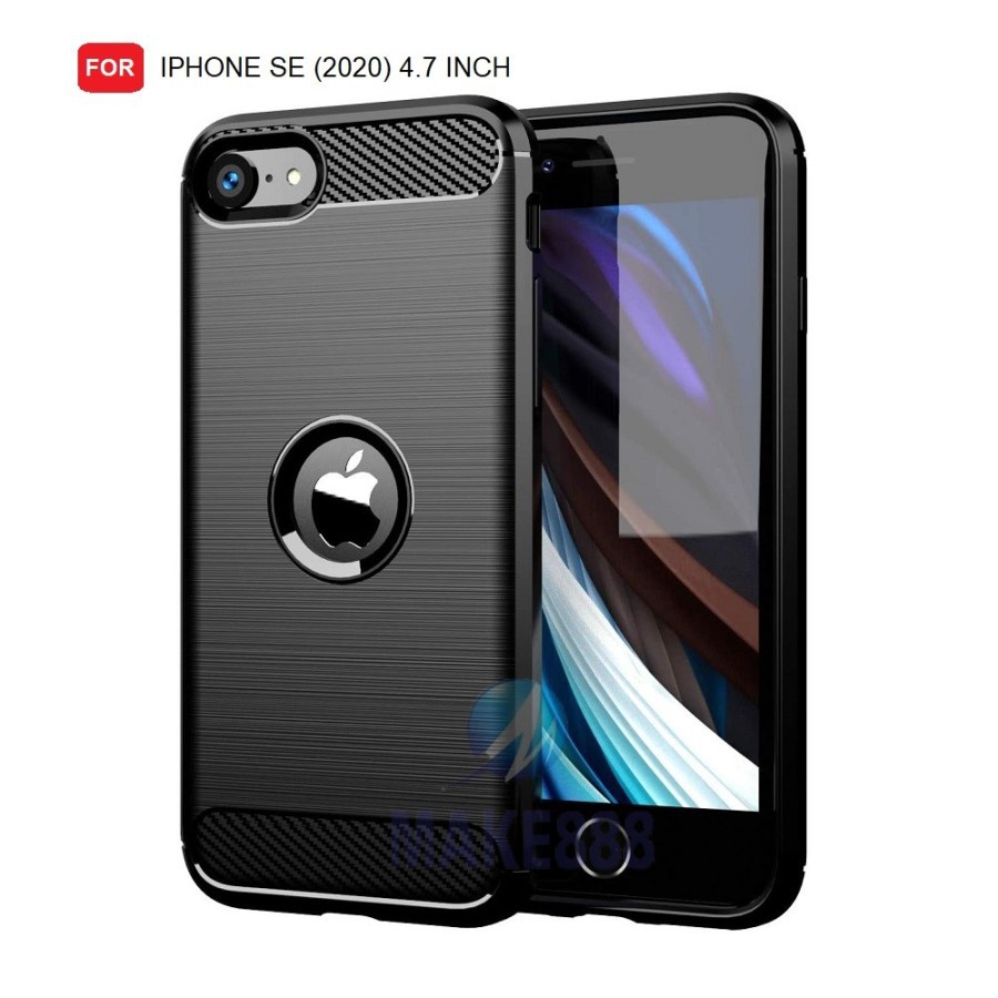 Case Ipaky Carbon Fiber IPHONE SE 2020 Softcase Shockproof TPU
