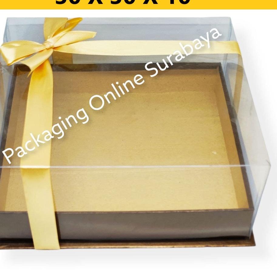 

New - BOX MIKA 30 30 10 HARDBOX MIKA 30 30 10 CM PACKAGING KEMASAN KOTAK PUDING TART AYAM PRODUK HANTARAN