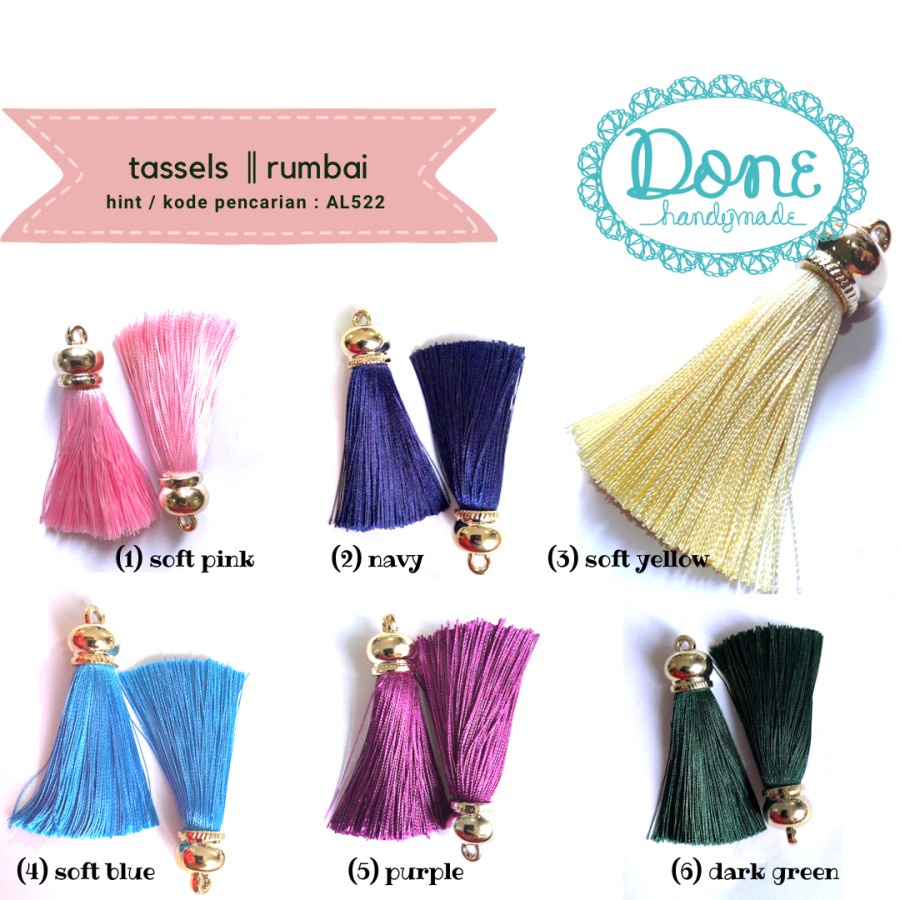 Done handymade tassel saten rumbai satin kerajinan tangan AL522