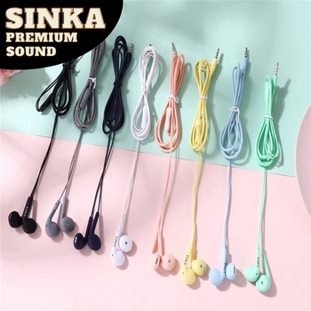 HEADSET SINKA MACARON HF - U19 PREMIUM SOUND HANDSFREE EARPHONE MEGA BASS