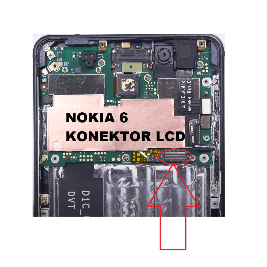 KONEKTOR LCD NOKIA 6 DI MESIN 40 PIN FPC LCD CONNECTOR NOKIA 6    1PCS