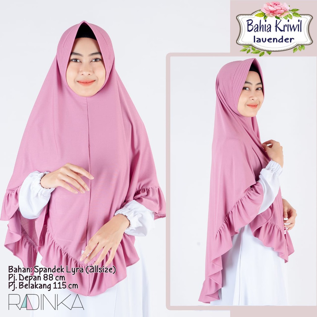 Jilbab Dewasa Bahia Kriwil by Radinka (Lavender)