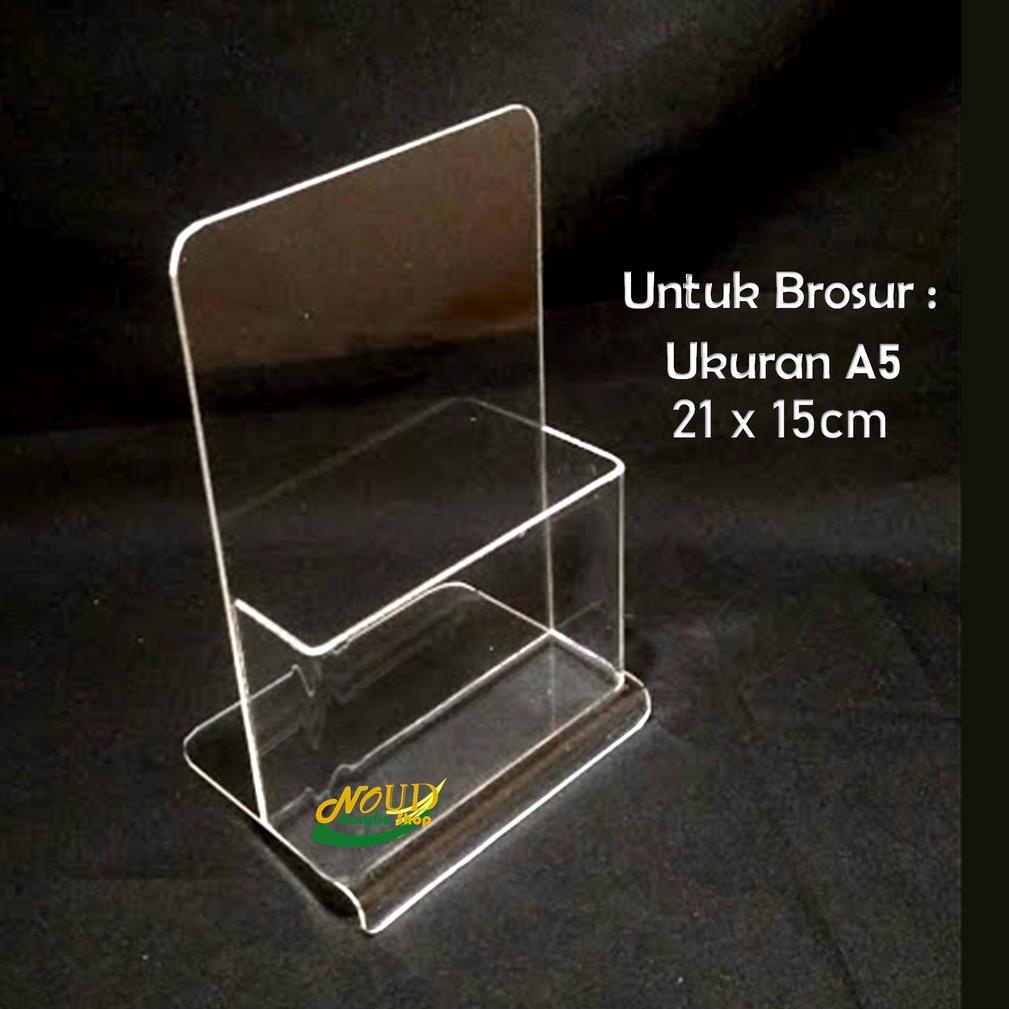 

[PRODUK Y9BDF] PILIHAN / Tempat brosur Akrilik - Acrylic standing leaflet - Ukuran A5 - Warna Clear - Berkualitas T7G