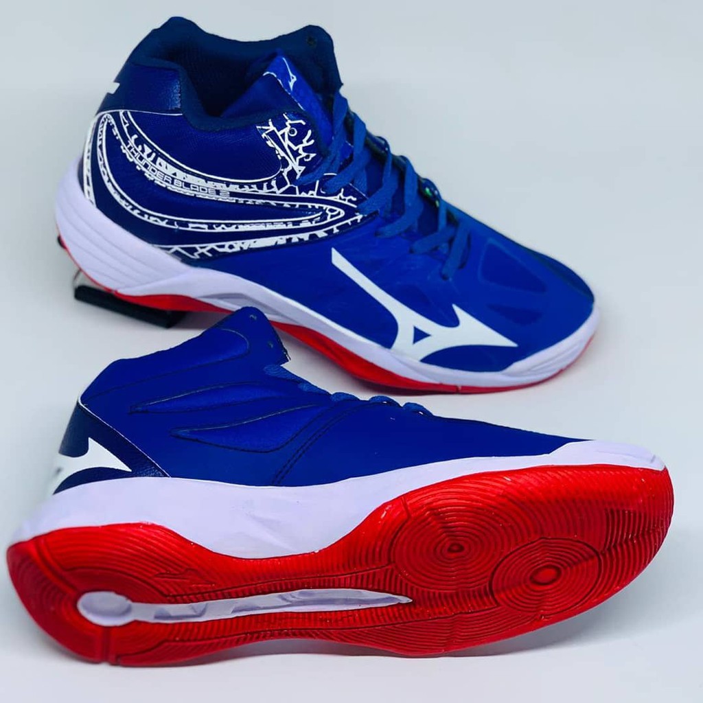 PROMO SEPATU VOLY TERLARIS MIZUNO THUNDER BLADE 2 MID PREMIUM