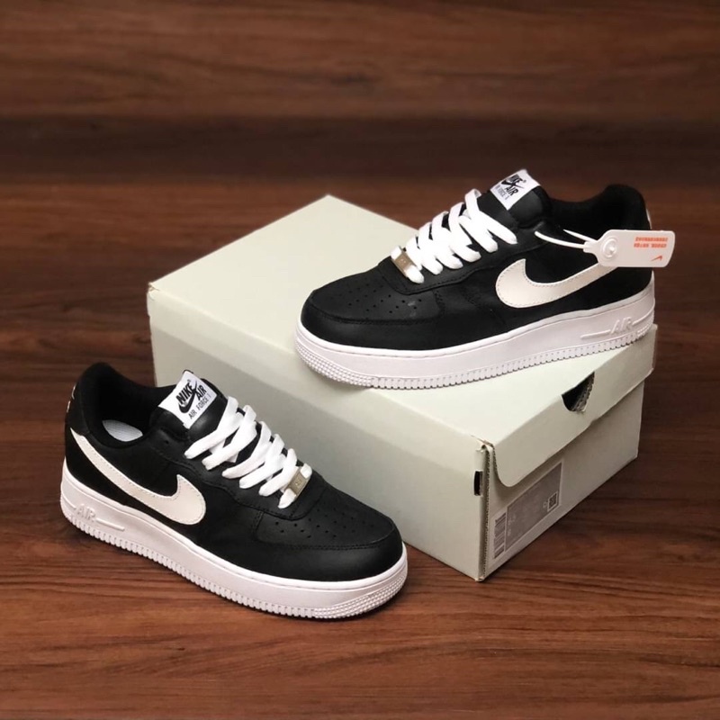 black air forces white laces